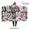 ghibli face character 3d hooded blanket adult premium sherpa aop 850 - Anime Blanket Shop