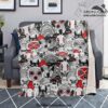 ghibli face character 3d microfleece blanket premium aop 583 - Anime Blanket Shop