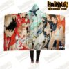haikyuu nekoma karasuno hooded blanket adult premium sherpa aop 777 - Anime Blanket Shop