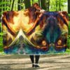 vibrant attack on titan hooded blanket 132120 - Anime Blanket Shop